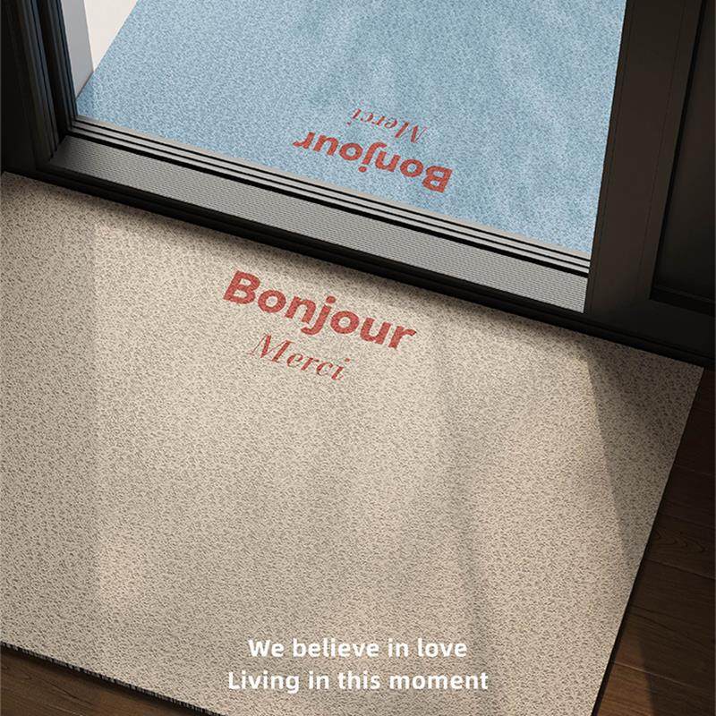 韩式纯色简约入户门地垫丝圈防滑脚垫进门玄关门口耐脏可定制地毯