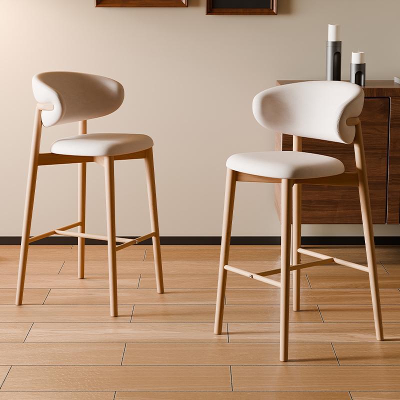 北欧网红设计师餐椅现代简约酒吧椅子中古侘寂风家用高脚椅吧台椅