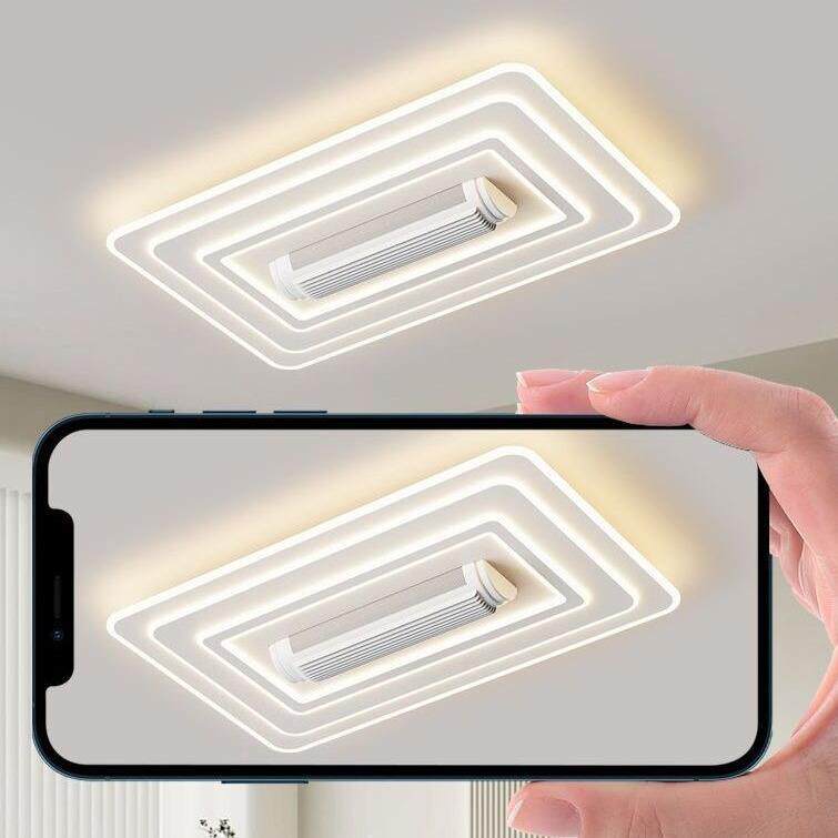 无叶风扇79灯客吸顶灯20厅25约年新款代现简全光谱大厅主灯卧室灯