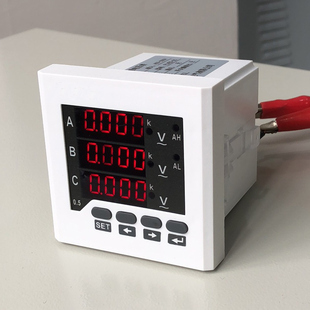 三相电压表数显220V数字电压表380V数码管三线交流6L2电压表测量