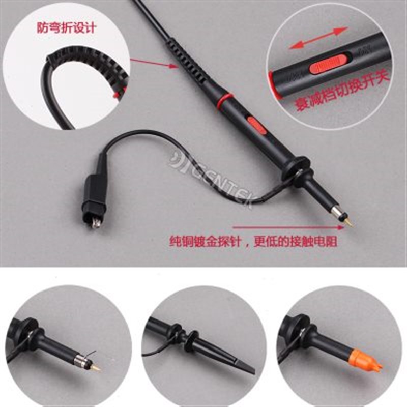 示波器高压探头100M高压探棒100倍衰减测2.5KV示波器100:1表笔线