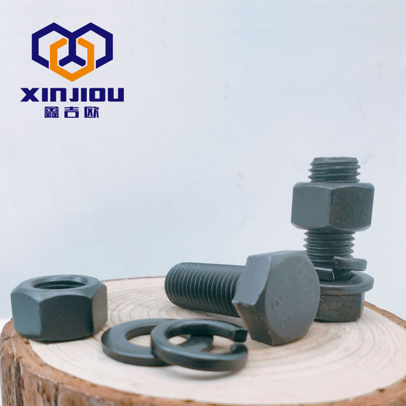 8.8级高强度外六角螺栓螺母套装螺丝螺母平垫弹垫组合大全M18M20