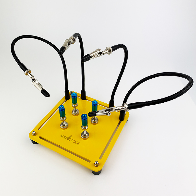 轨道式可移动万向l焊台夹具焊接维修流水线检测织补雕刻手机维修