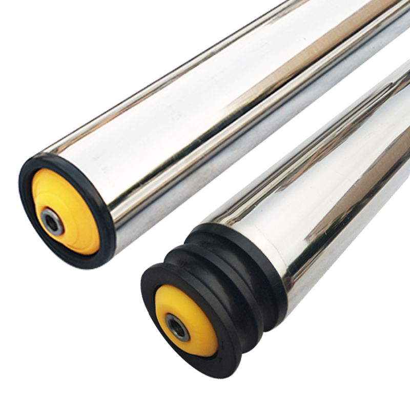 无动力滚筒包胶托辊聚氨酯pu胶辊尼龙丁晴硅胶滚轮橡胶耐磨包胶轮