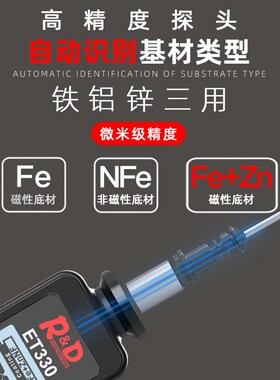 铁铝锌三用涂层测厚仪 汽车油漆厚度膜厚仪漆膜仪镀锌层测厚仪