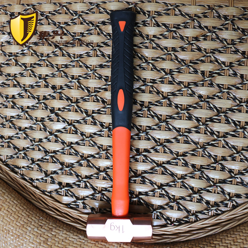 1kg紫铜八角锤塑柄 锤子 铜锤 榔头 红铜锤 八角锤 手锤 2P铜榔头