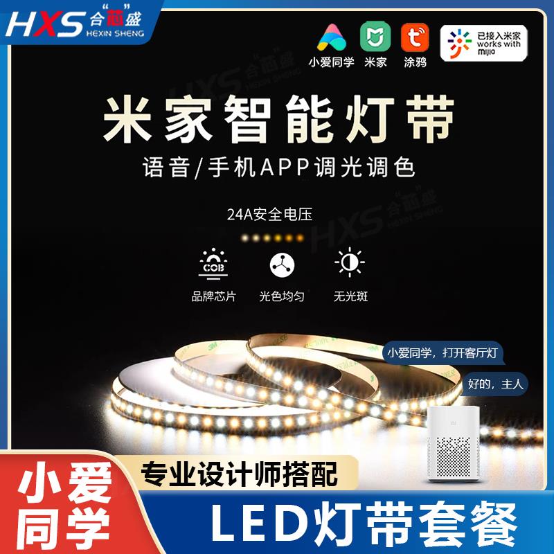 悬浮24V智能LED灯带双色温无极调光调色客厅卧室背景氛围led三色