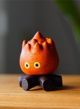 Joe/小火堆摆件可爱原木创意礼物家居装饰火苗车载桌面摆件