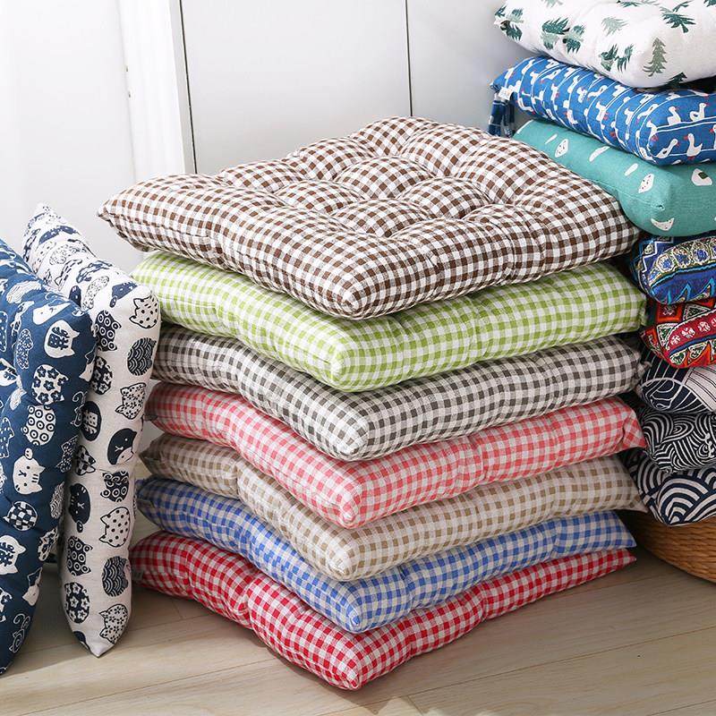 简约棉麻加厚款坐垫餐桌椅垫汽车办公室学生板凳地上座椅垫子屁垫,居家布艺,椅垫,淘宝优惠券,粉丝福利购,淘宝优惠卷