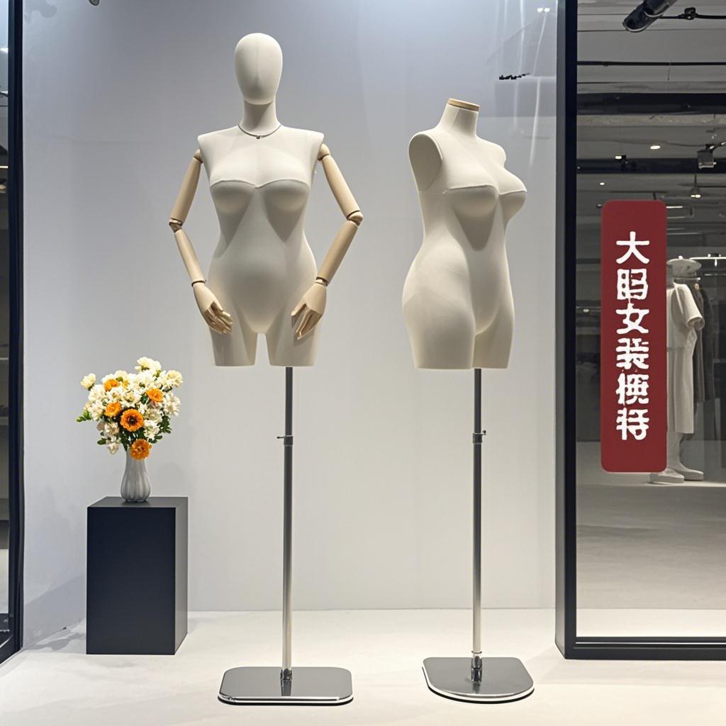 大码女装模特道具女半身胖mm大屁股人台服装店橱窗陈列展示架全身