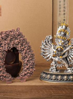 闯隆《大威德金刚护法像》铜像5寸《大威德愤怒像》精工雕像摆件