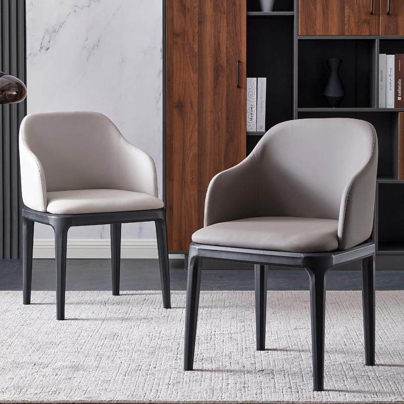 北欧家用靠背餐厅餐椅化妆靠背美甲凳子麻将桌椅酒店洽谈皮椅子