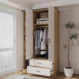 三门衣柜家用卧室1.5米小户型现代简约平开门3门衣橱收纳柜可定制