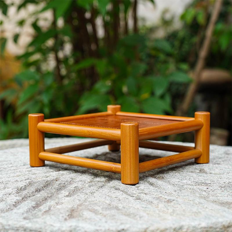 手工茶具茶垫NHD茶架竹编面茶杯台茶盘泡台桌台案壶承壶托干 托壶