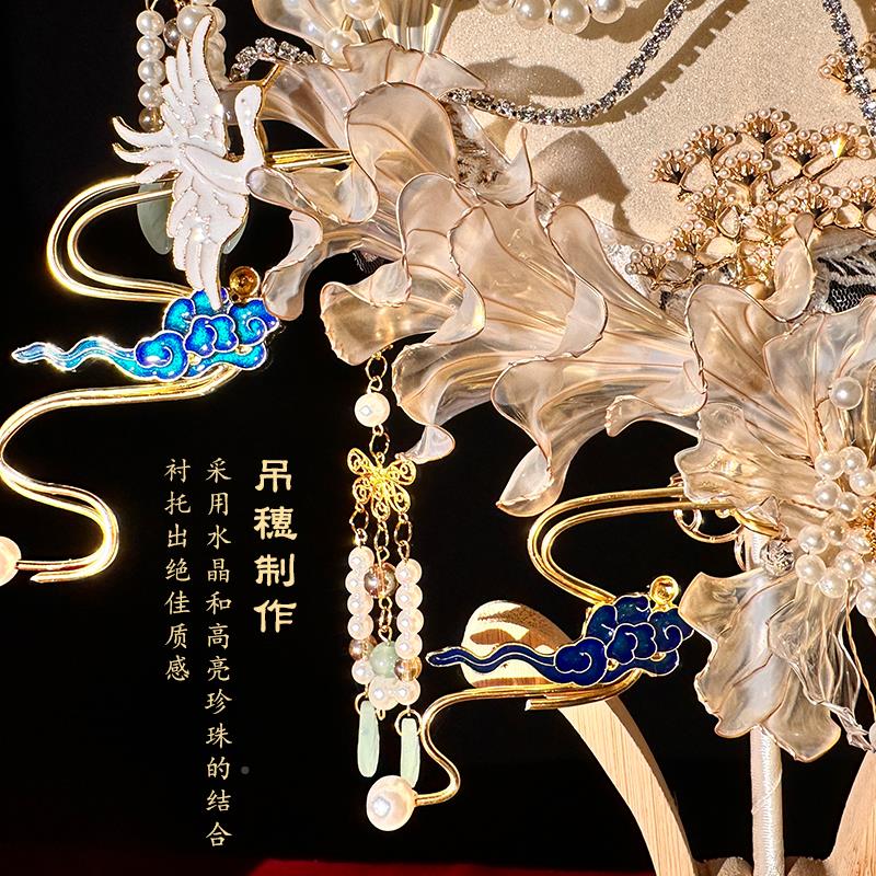 记珍扇《材燕尔新婚》团diy料扇包成品新娘 结婚喜扇重工IFM出嫁