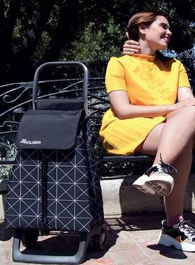 ro人lser西班牙进84208129口买 菜小拉老轮轻便手拉车超车轻推车