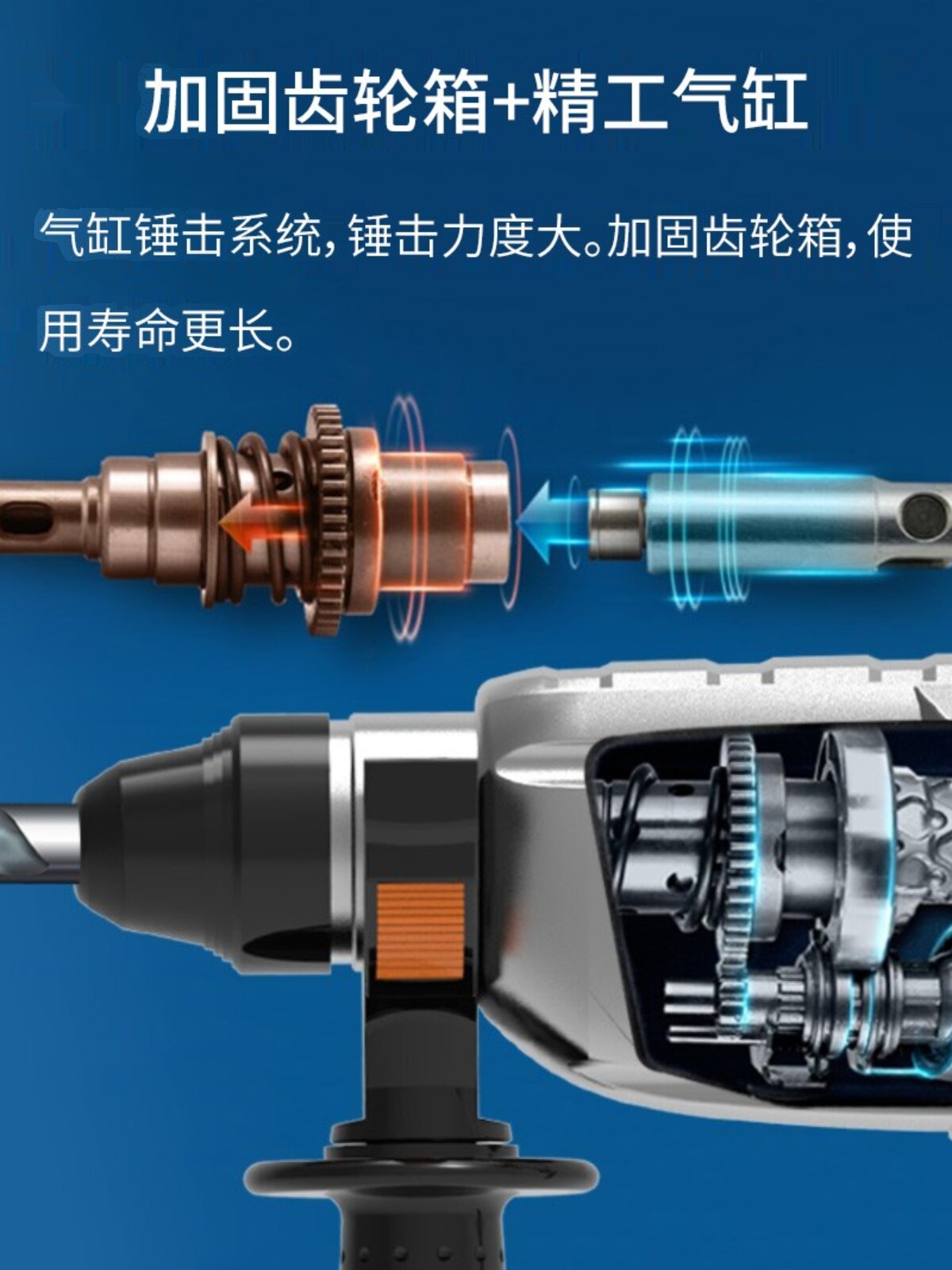 新品普力捷多功能大功率工业级电锤电镐冲击钻电钻三用家用32轻型