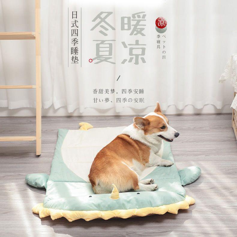 宠物睡觉凉垫猫咪狗狗大型窝床四季通用地垫藤席沙发耐抓咬可拆洗