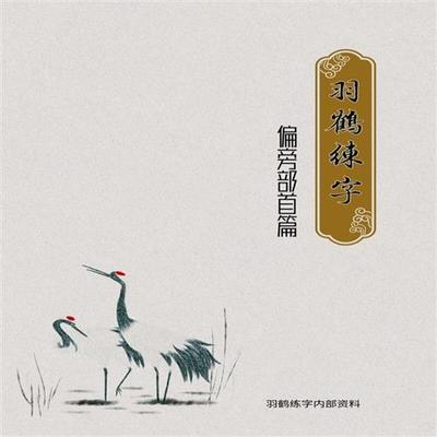 羽鹤练字内部字帖t85个偏旁部首81页通篇手写