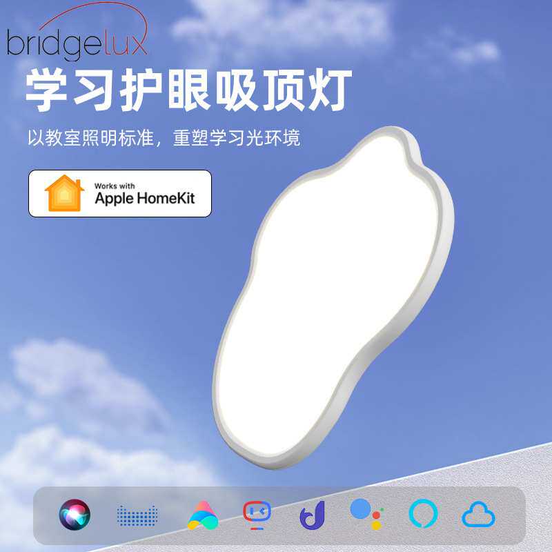 进口普瑞芯片全光谱护眼吸顶灯简约现代儿童房间led云朵照明灯具