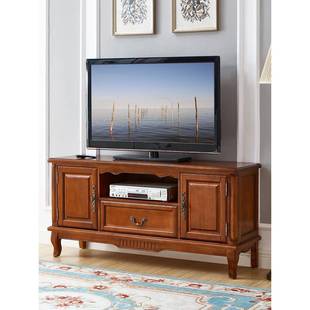 A9L美式全实木电视柜卧室高款储物地柜简约欧式影视柜大小户型家