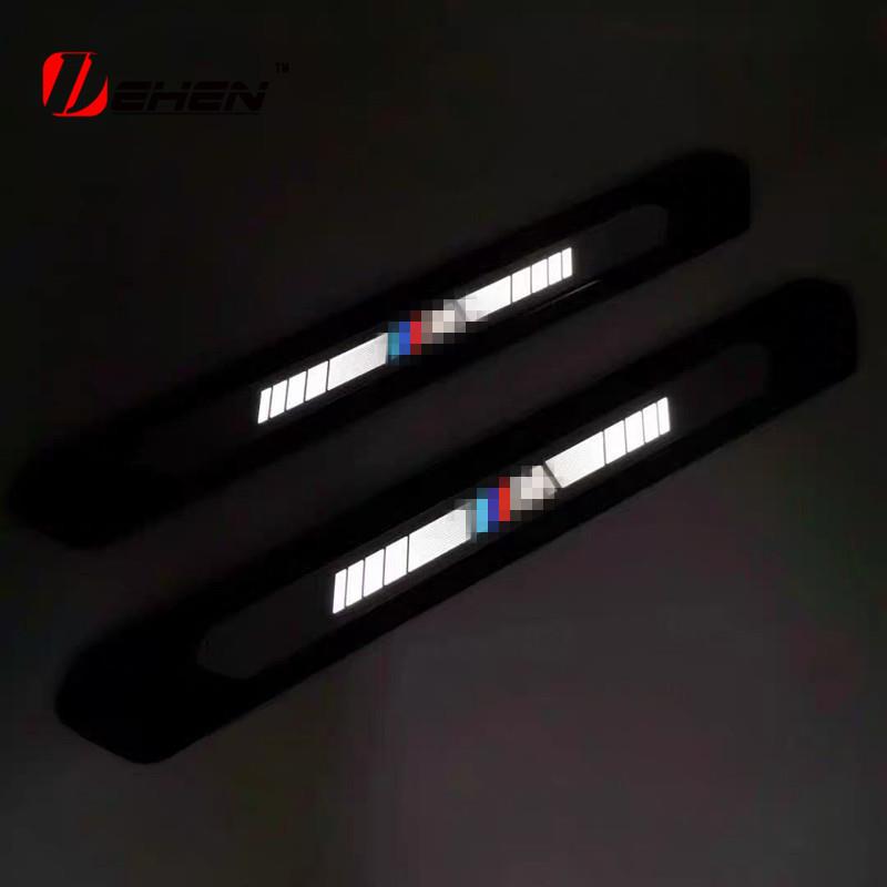 适用宝马新3系4系X3X4G20G21G01G02改装LED发光门槛条迎宾踏板