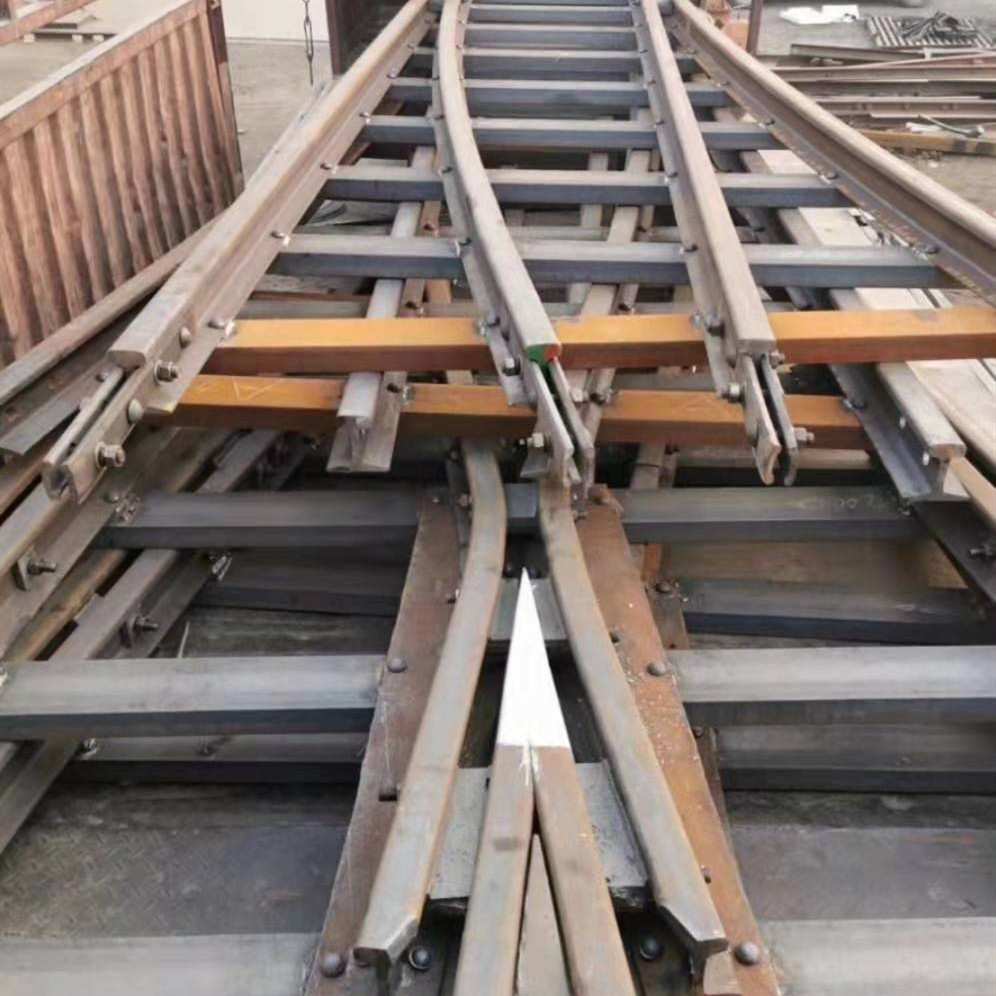 供应矿用窄轨单开道岔型号 矿用单开道岔 交叉渡线复式交分道岔