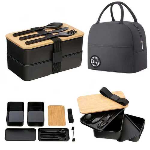 1pc Insulated Lunch Bag Double Layer Microwave Safe Design