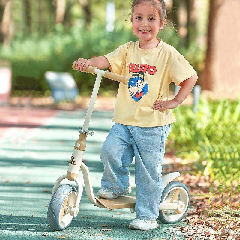 童路3-6岁儿童滑板车铝合金两轮带脚刹轮滑滑滑车宝宝单脚溜溜车