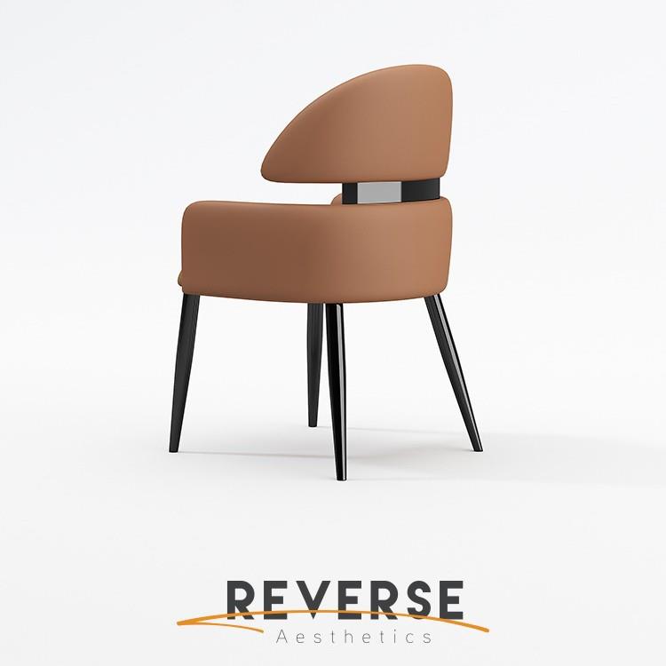 餐椅网红餐椅逆时针意式轻奢餐椅2024新款家用酒店餐厅靠背椅子