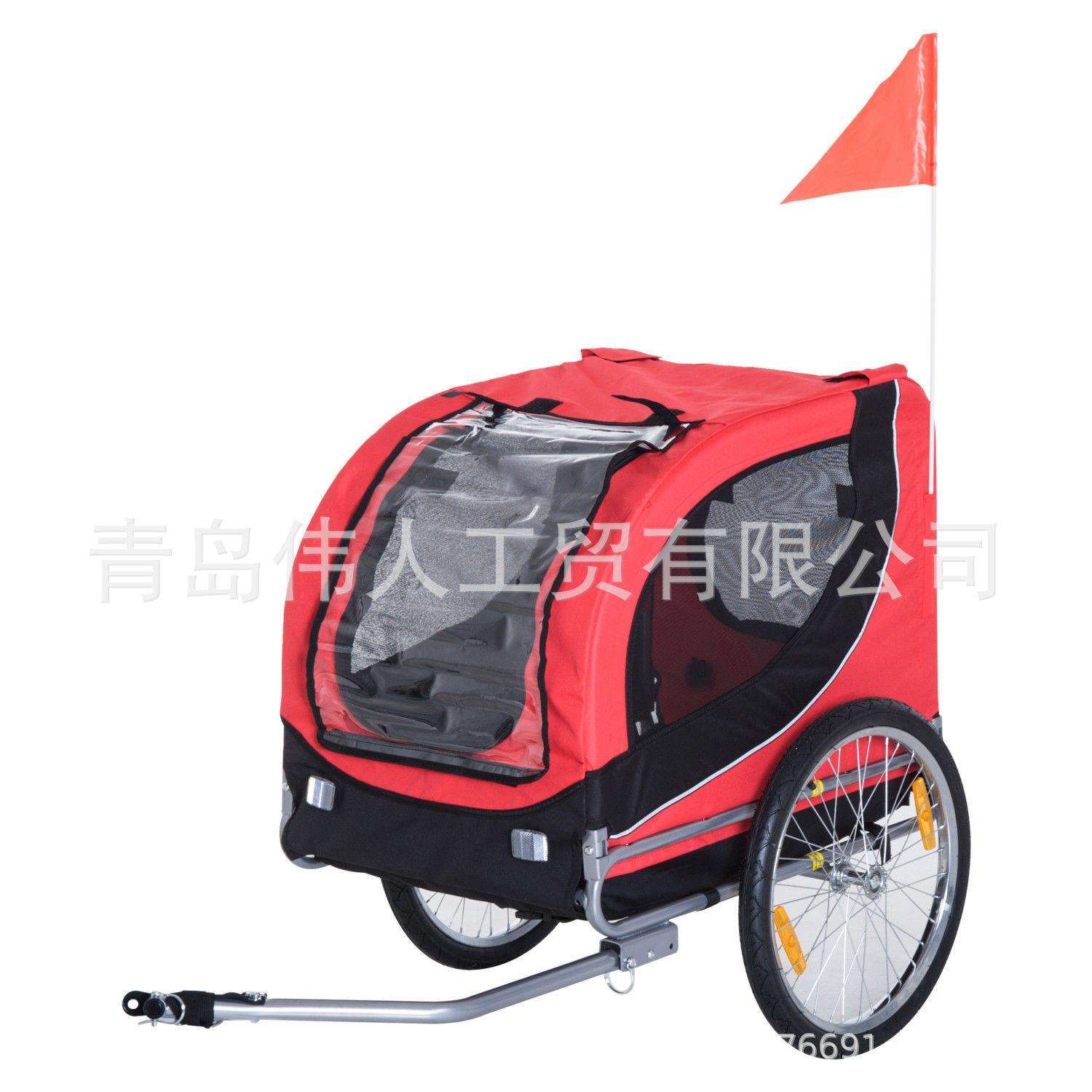 可折叠自行车拖车,自行车宠物拖车,带减震自行车儿童拖车