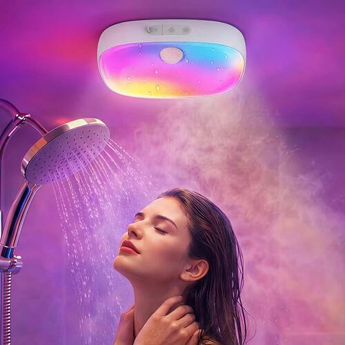 淋浴灯 IP65 防水型运动感应式顶灯可充电式走廊过道壁橱遥控灯