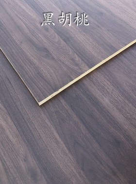 E0级环保多层实木免漆生态板纯黑色C三聚氰胺板橱柜防水黑橡木zb2