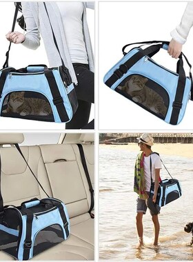 Cat Carrier Soft-Sidedt Pet Travel Carrier for Cats, Dogs Pu