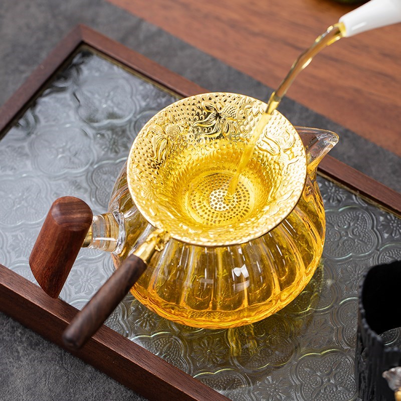 加厚耐高温玻璃ik公道杯茶漏一体分茶器大容量茶海过滤茶具配件