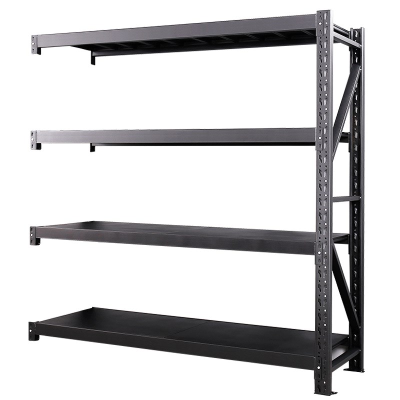 黑色货架中重型仓储货架家用置物架I多层铁架子仓库货架储物架