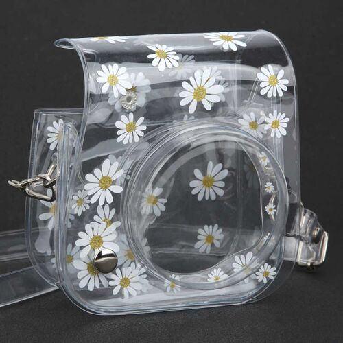 Transparent Small Camera Bayg PVC Case with Shoulder Strap f