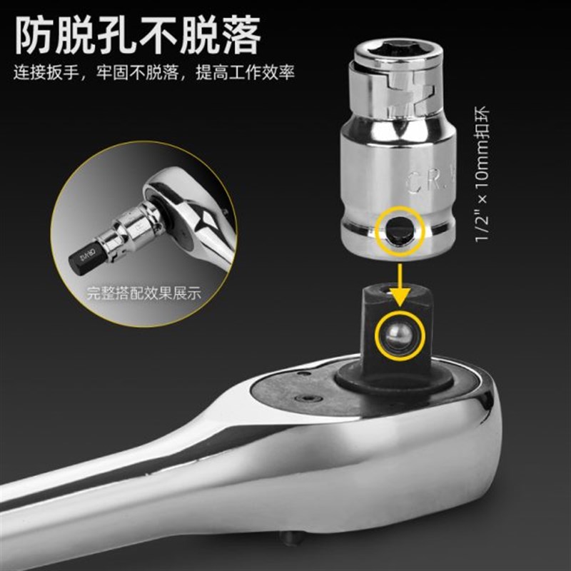 14件风a炮电动扳手内六方头套筒内六角套筒批头套装 H6H8H10H12H1