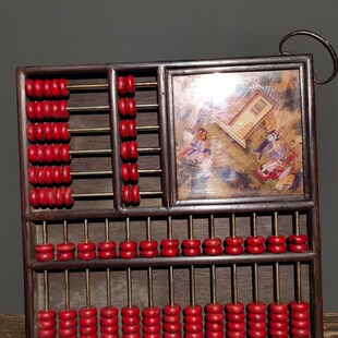 古玩珍藏老花梨木账o房算盘挂屏纯手工制作老物件算盘挂件收藏品