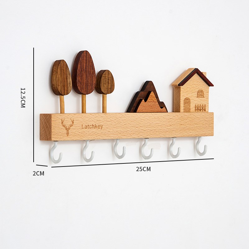 N进门钥匙挂钩入户玄关墙上壁挂钥匙收L纳架可爱网红装饰挂钩免