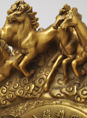 铜马到成功马摆件工艺品风水招财客厅家居酒柜玄R关办公室桌装饰