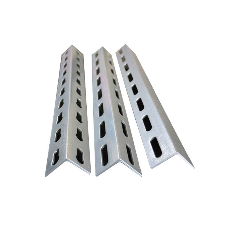 现货镀锌角钢接地极花边冲孔角铁4# 带孔角钢M万能角铁50*50*3