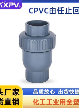 凯鑫KXPV厂家现货CPVC承u插止回阀 塑料化工阀门 CPVC单由任止回