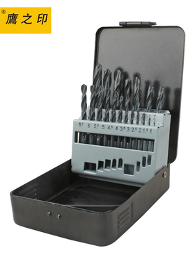 鹰之印 打孔麻花钻组套 高钴直柄麻花钻组套 不锈钢用钻W头 93451