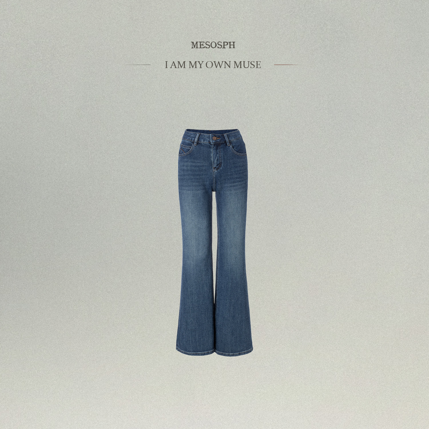 mesosph夜蓝端景 莱赛尔四面弹经典微喇牛仔裤