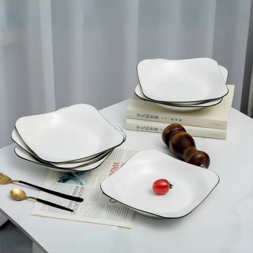 吾安碗如意盘瓷大众方形北欧风