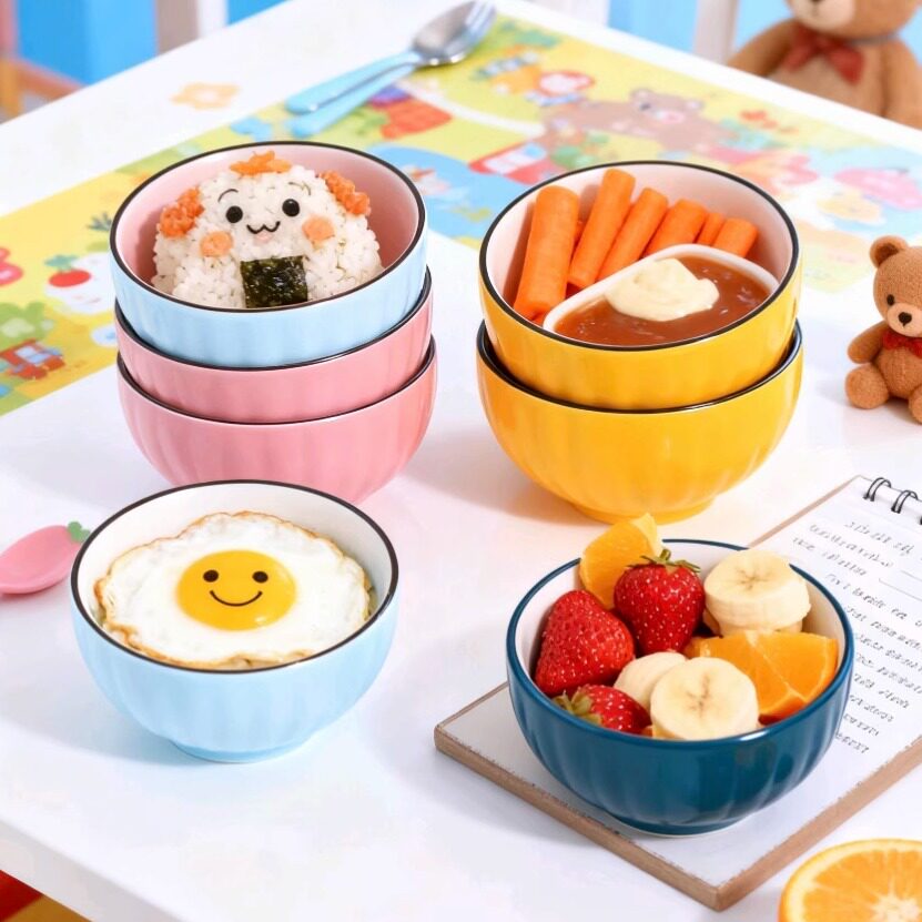 【一人一色】陶瓷碗wan碗家用高颜值米饭碗汤碗加厚面碗南瓜碗