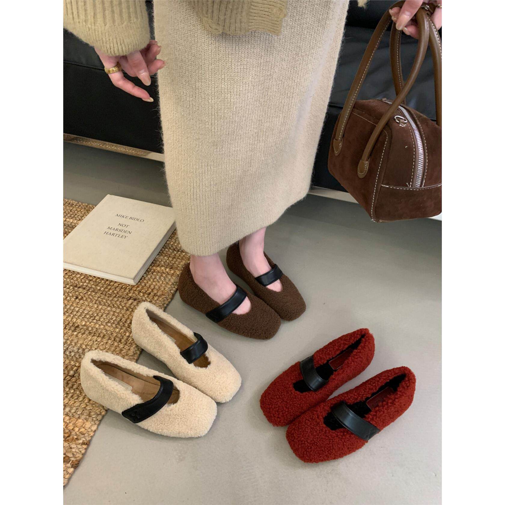 SHOE-REN韩式毛毛鞋女