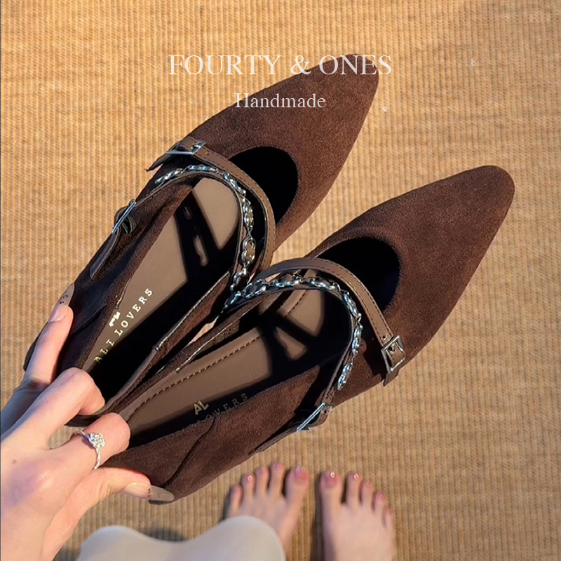 羊皮版~内增高尖头玛丽珍