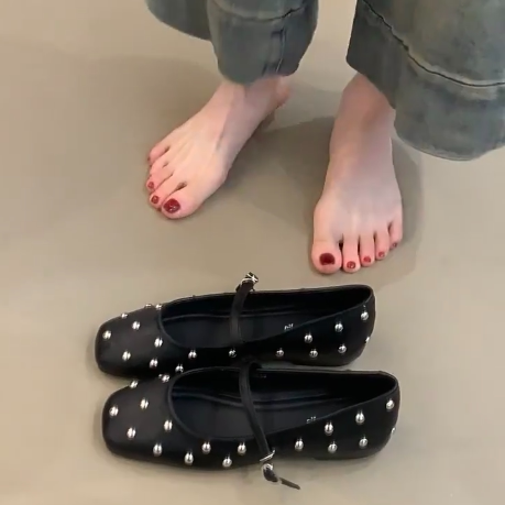 羊皮版！韩式甜妹内增高瓢鞋女复古真皮方头单鞋通勤百搭玛丽珍鞋,女鞋,浅口单鞋,淘宝优惠券,粉丝福利购,淘宝优惠卷